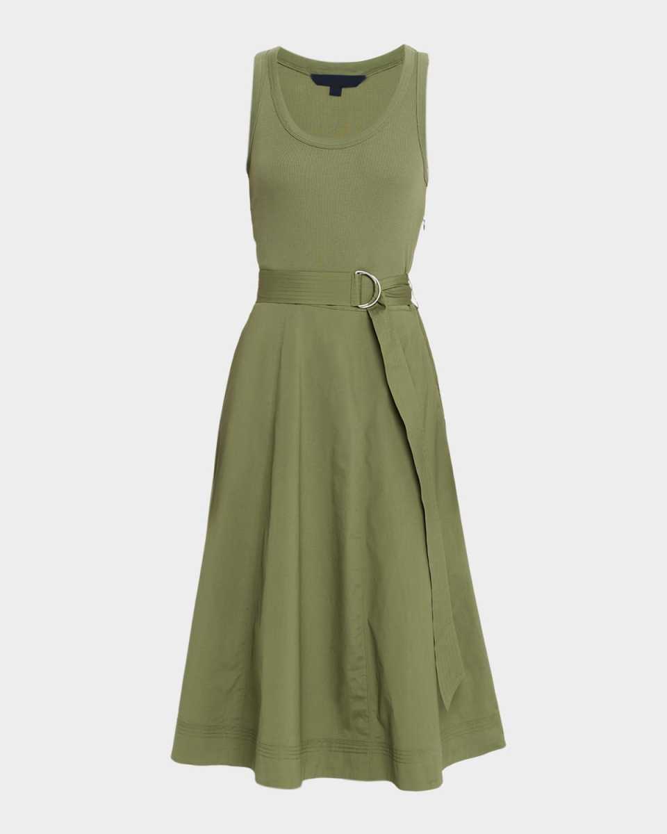 Ennis Mixed-Media Dress